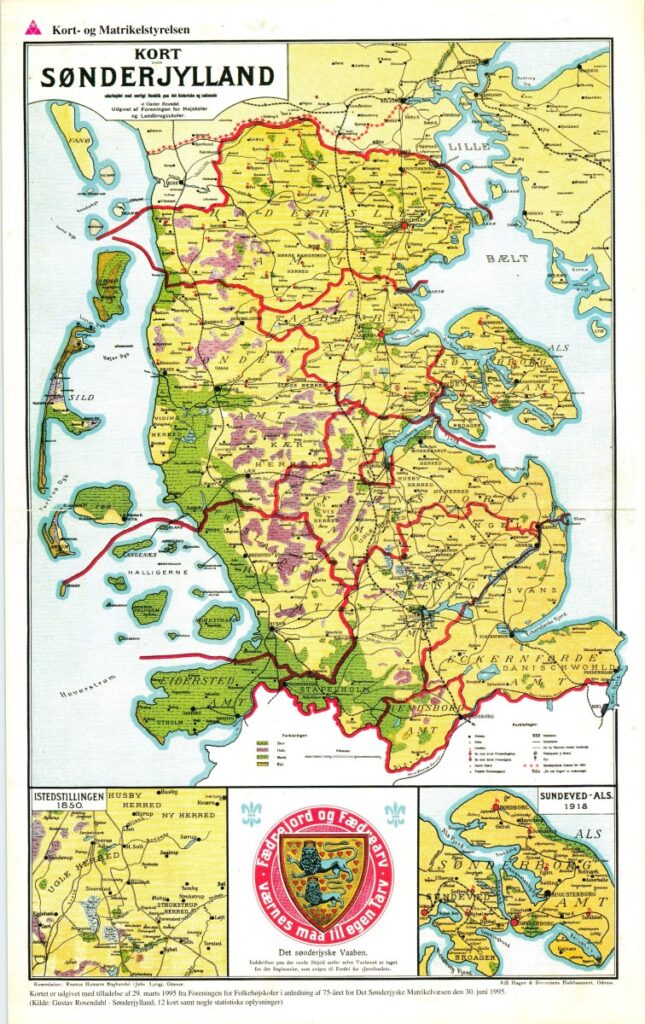 Kort over Sønderjylland